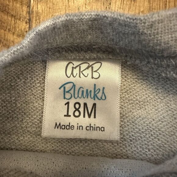 Ella Monogrammed Size 18 Months Thanksgiving Turkey Grey Sweatshirt 100% Cotton - Picture 3 of 6